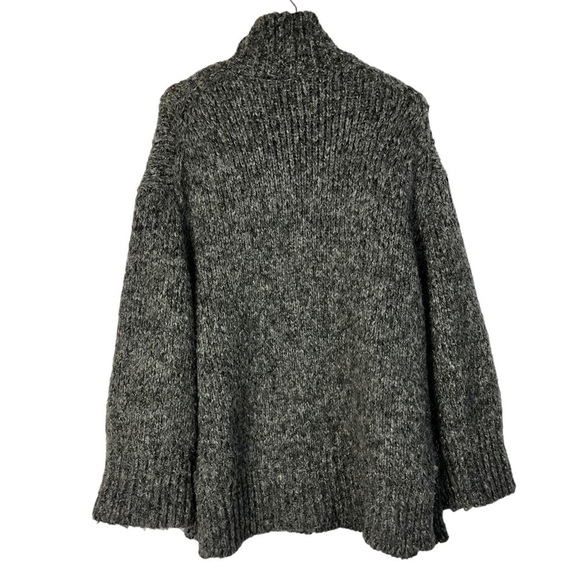 Zara Charcoal Gray Turtleneck Oversized Knit Sweater S - Picture 5 of 7